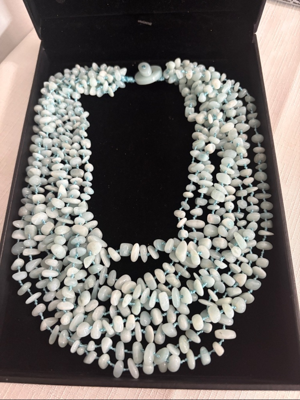 Jay King Hand-Knotted Multi-Strand Amazonite Necklace with Toggle Closure
